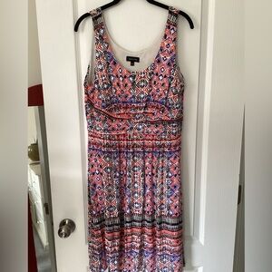 Spense Red, White & Blue Sleeveless Scoop Neck Sundress